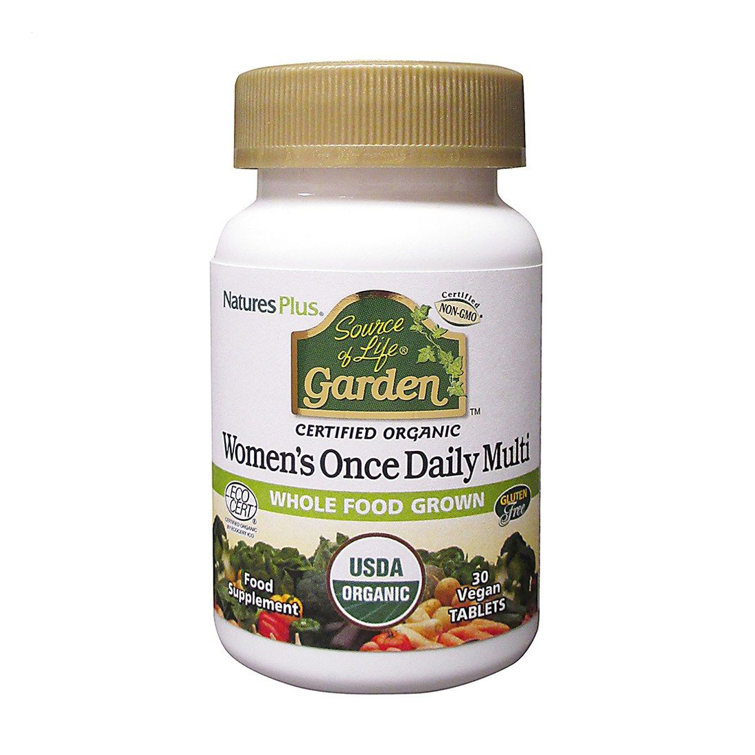 Жіночі мультивітаміни NaturesPlus Source of Life Garden Women's Once Daily Multi для жінок, 30 таблеток